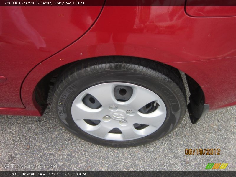 Spicy Red / Beige 2008 Kia Spectra EX Sedan