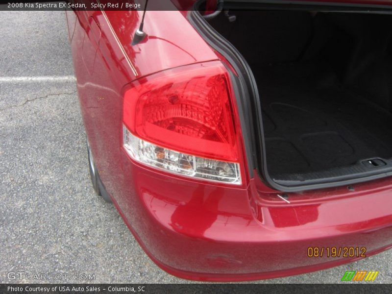 Spicy Red / Beige 2008 Kia Spectra EX Sedan
