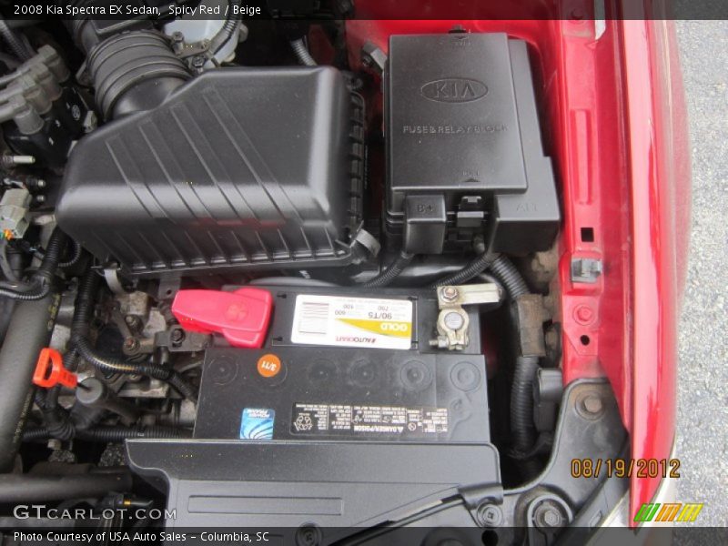 Spicy Red / Beige 2008 Kia Spectra EX Sedan