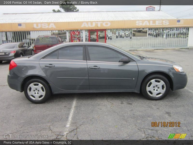 Dark Steel Gray Metallic / Ebony Black 2008 Pontiac G6 V6 Sedan