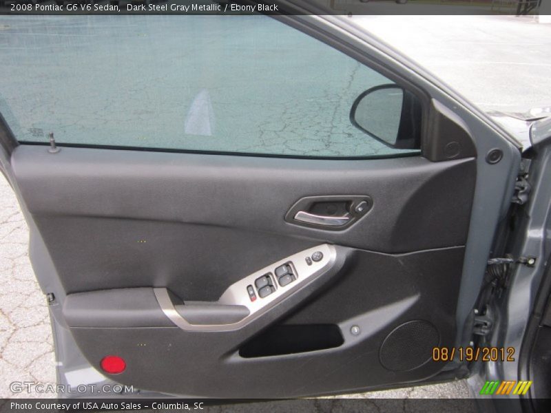 Dark Steel Gray Metallic / Ebony Black 2008 Pontiac G6 V6 Sedan