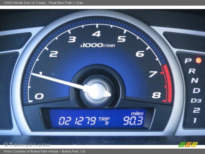 Royal Blue Pearl / Gray 2009 Honda Civic LX Coupe