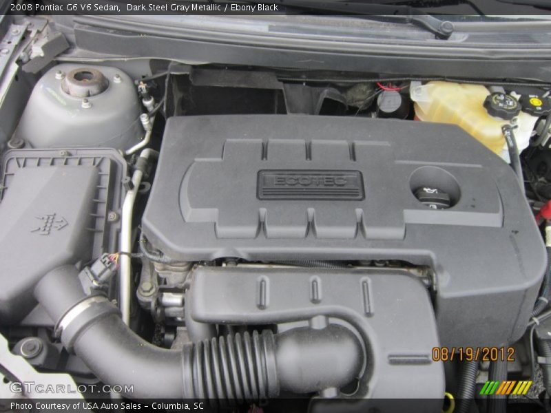 Dark Steel Gray Metallic / Ebony Black 2008 Pontiac G6 V6 Sedan