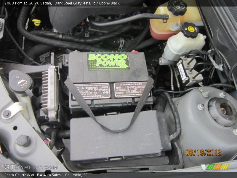 Dark Steel Gray Metallic / Ebony Black 2008 Pontiac G6 V6 Sedan