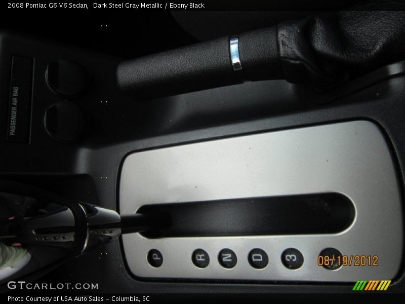 Dark Steel Gray Metallic / Ebony Black 2008 Pontiac G6 V6 Sedan