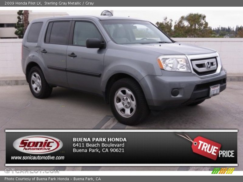 Sterling Gray Metallic / Gray 2009 Honda Pilot LX