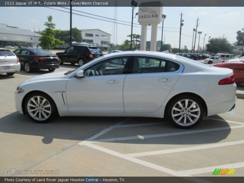 Polaris White / Dove/Warm Charcoal 2013 Jaguar XF I4 T