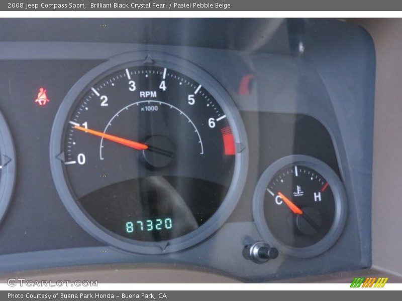 Brilliant Black Crystal Pearl / Pastel Pebble Beige 2008 Jeep Compass Sport