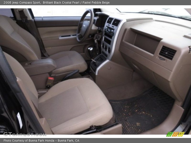 Brilliant Black Crystal Pearl / Pastel Pebble Beige 2008 Jeep Compass Sport