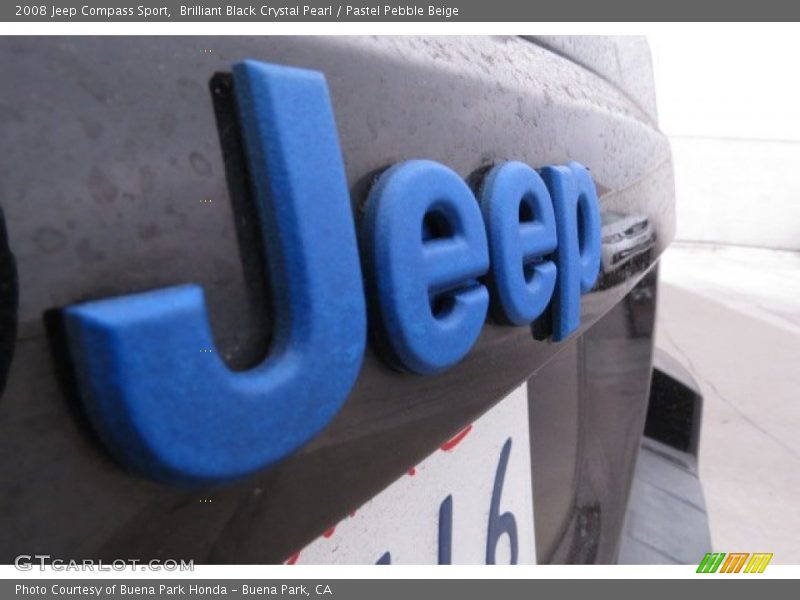 Brilliant Black Crystal Pearl / Pastel Pebble Beige 2008 Jeep Compass Sport