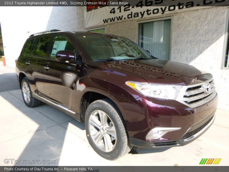 Sizzling Crimson Mica / Sand Beige 2013 Toyota Highlander Limited 4WD