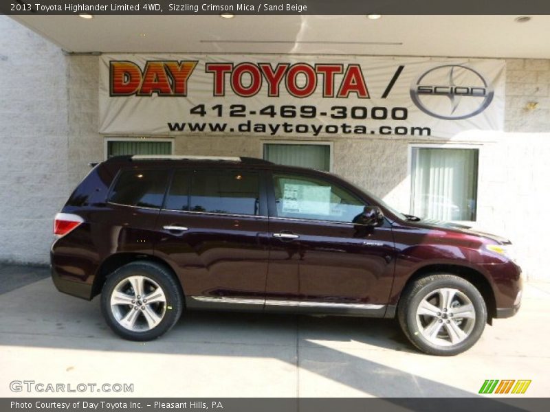 Sizzling Crimson Mica / Sand Beige 2013 Toyota Highlander Limited 4WD