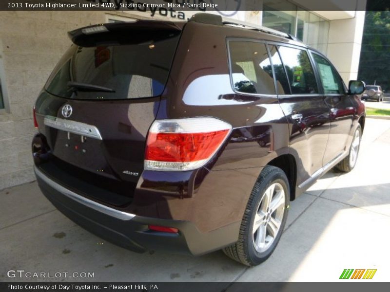Sizzling Crimson Mica / Sand Beige 2013 Toyota Highlander Limited 4WD