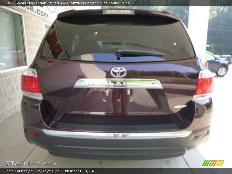 Sizzling Crimson Mica / Sand Beige 2013 Toyota Highlander Limited 4WD