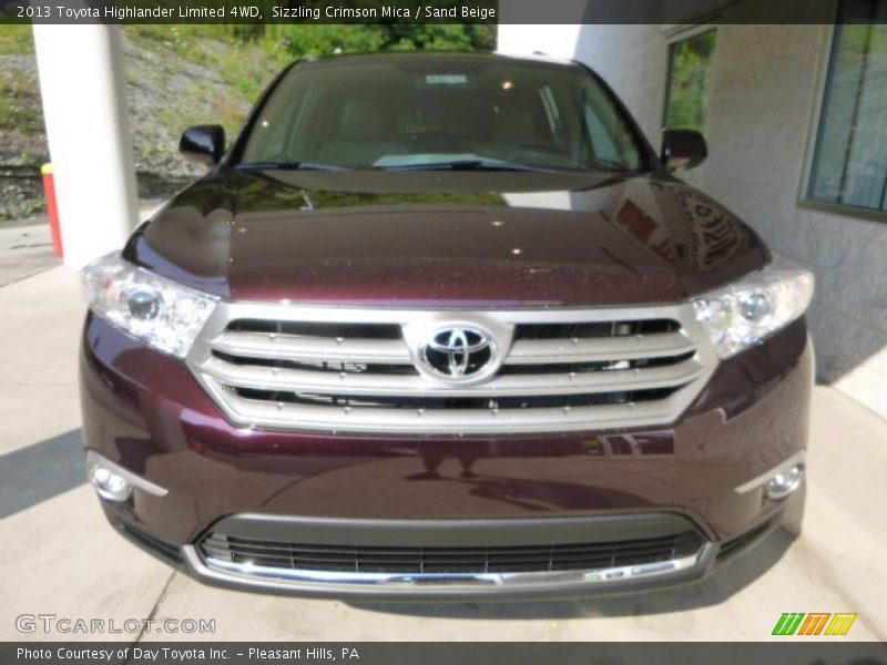 Sizzling Crimson Mica / Sand Beige 2013 Toyota Highlander Limited 4WD