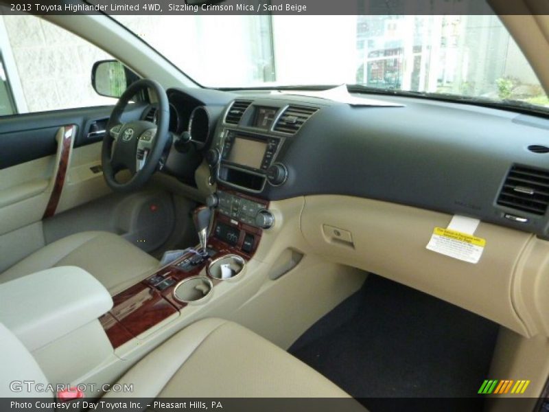 Sizzling Crimson Mica / Sand Beige 2013 Toyota Highlander Limited 4WD