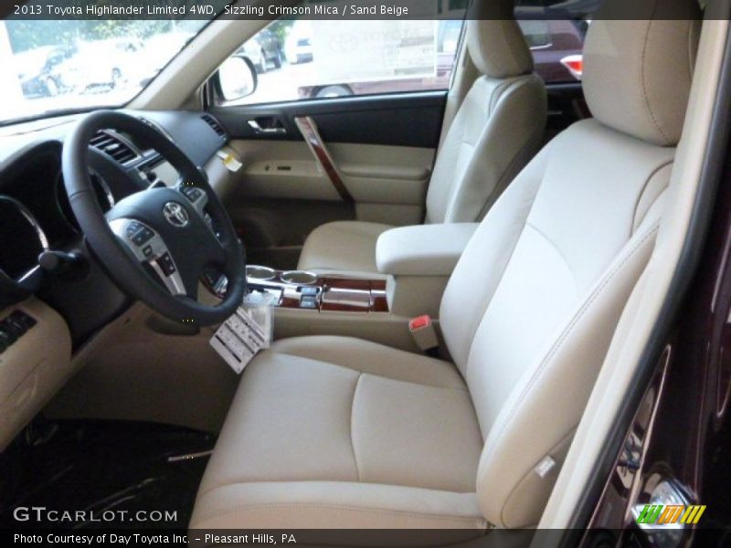 Sizzling Crimson Mica / Sand Beige 2013 Toyota Highlander Limited 4WD