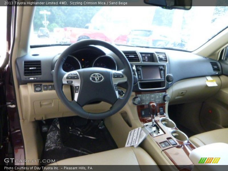 Sizzling Crimson Mica / Sand Beige 2013 Toyota Highlander Limited 4WD