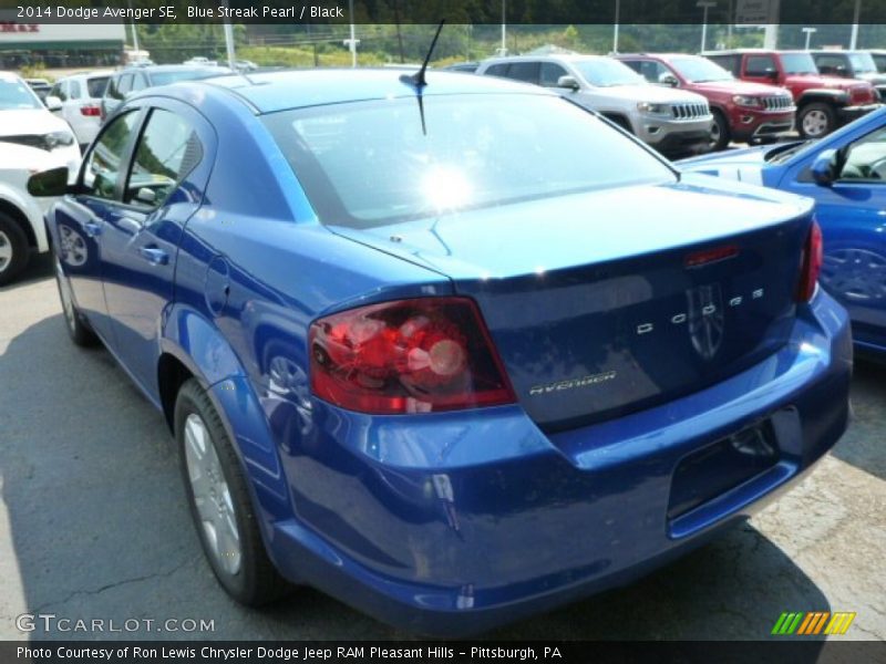 Blue Streak Pearl / Black 2014 Dodge Avenger SE