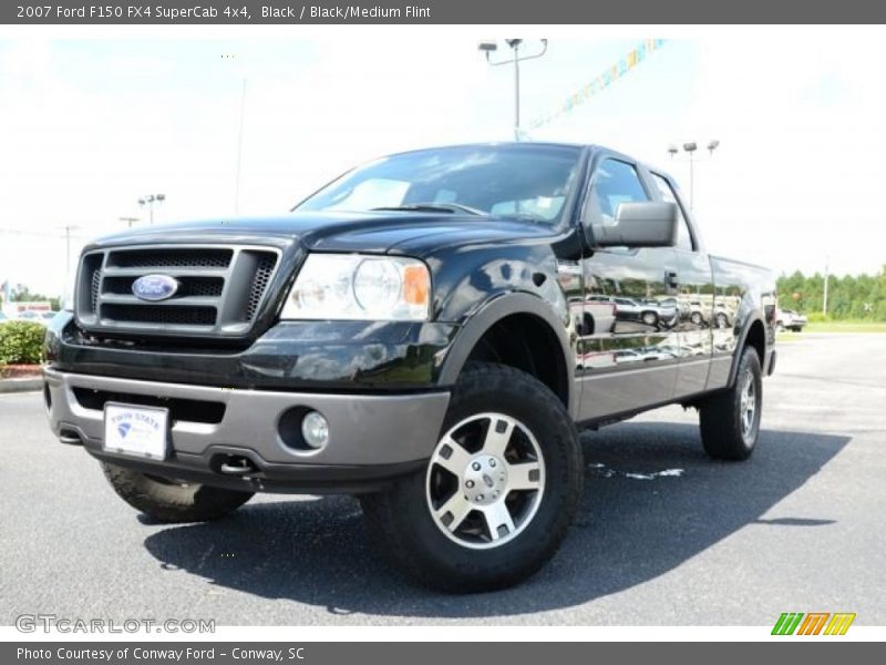 Black / Black/Medium Flint 2007 Ford F150 FX4 SuperCab 4x4