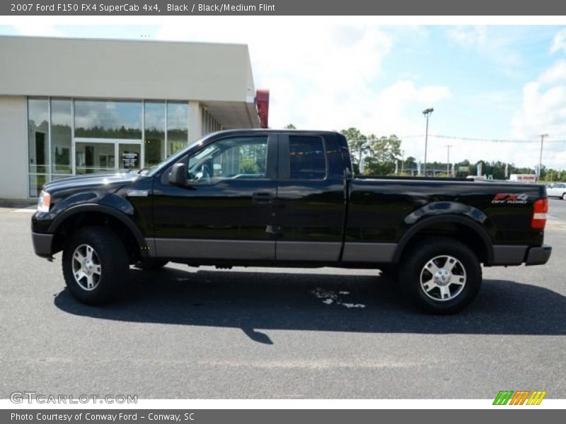 Black / Black/Medium Flint 2007 Ford F150 FX4 SuperCab 4x4