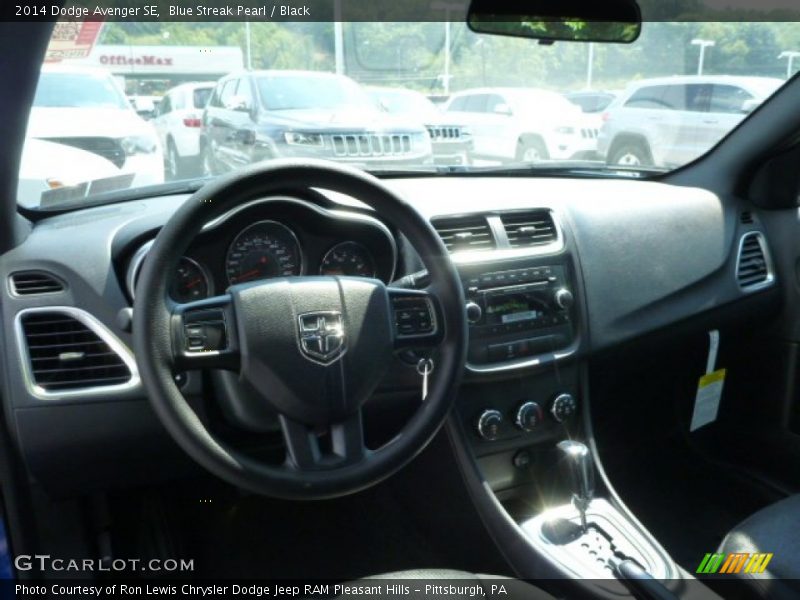 Blue Streak Pearl / Black 2014 Dodge Avenger SE
