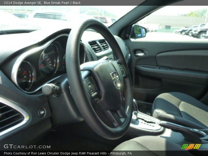 Blue Streak Pearl / Black 2014 Dodge Avenger SE