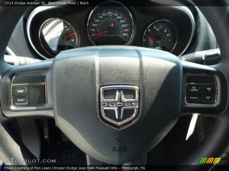 Blue Streak Pearl / Black 2014 Dodge Avenger SE