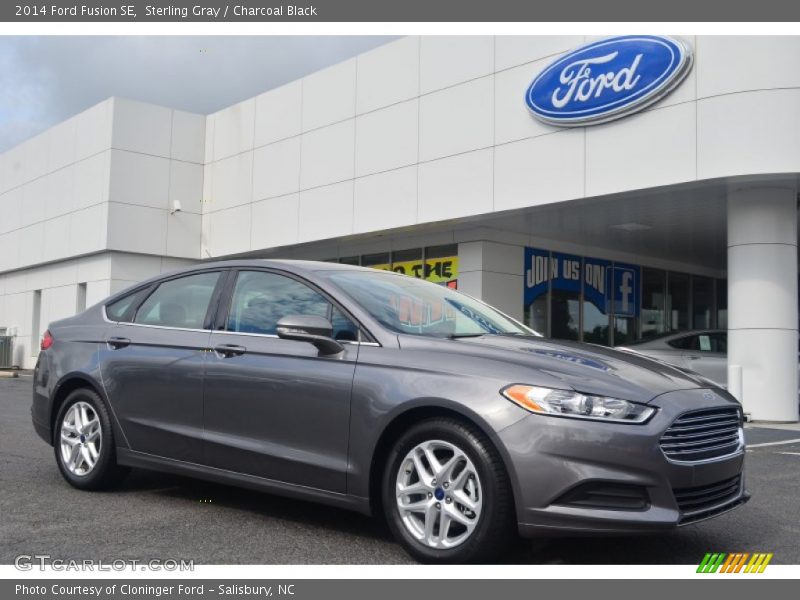 Sterling Gray / Charcoal Black 2014 Ford Fusion SE