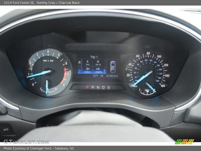 Sterling Gray / Charcoal Black 2014 Ford Fusion SE