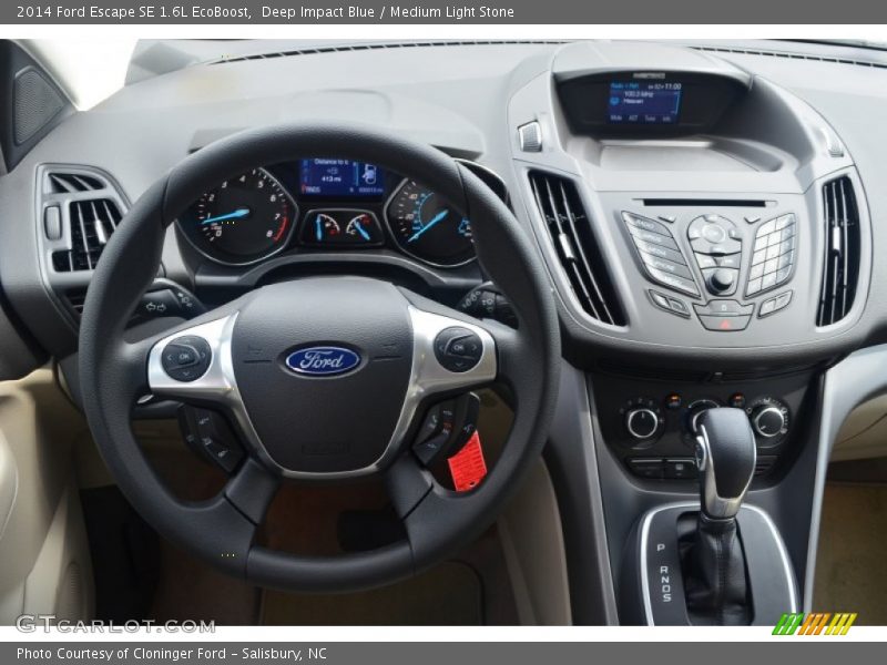 Deep Impact Blue / Medium Light Stone 2014 Ford Escape SE 1.6L EcoBoost