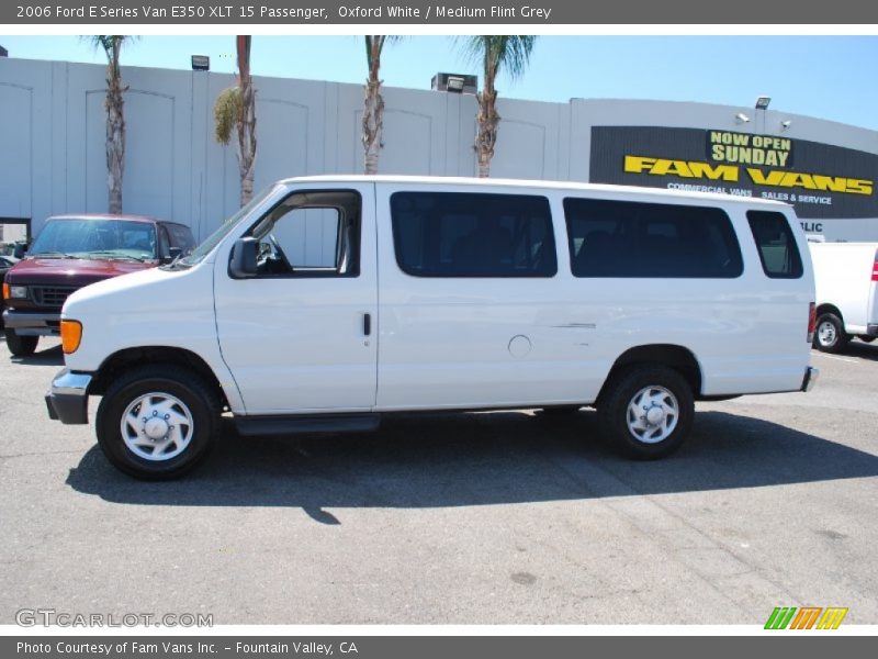 Oxford White / Medium Flint Grey 2006 Ford E Series Van E350 XLT 15 Passenger