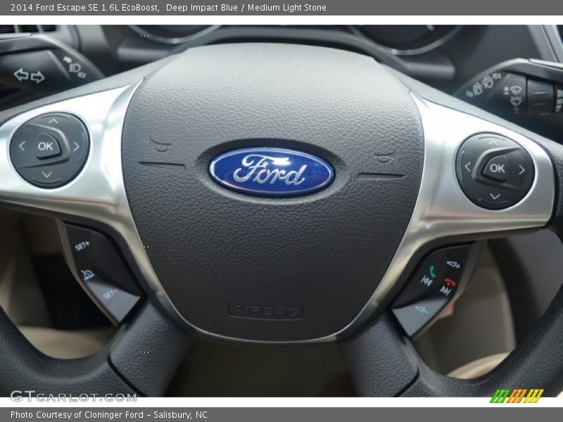 Deep Impact Blue / Medium Light Stone 2014 Ford Escape SE 1.6L EcoBoost