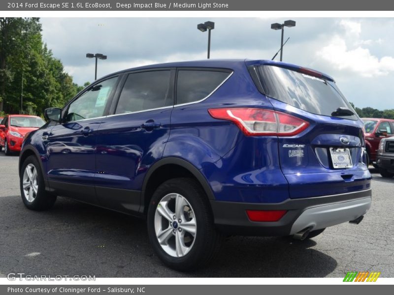 Deep Impact Blue / Medium Light Stone 2014 Ford Escape SE 1.6L EcoBoost