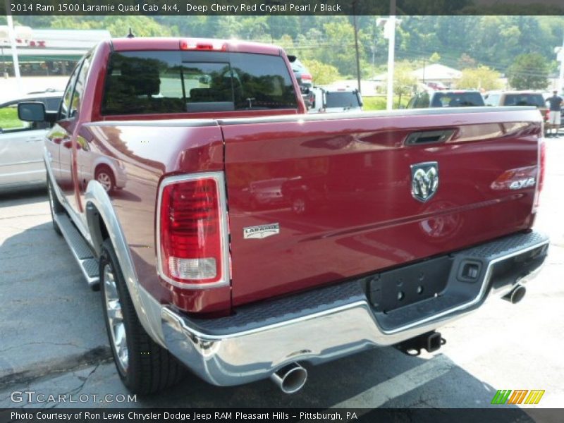 Deep Cherry Red Crystal Pearl / Black 2014 Ram 1500 Laramie Quad Cab 4x4
