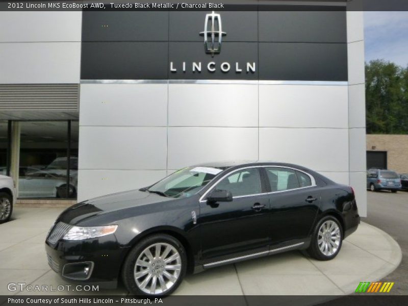 Tuxedo Black Metallic / Charcoal Black 2012 Lincoln MKS EcoBoost AWD