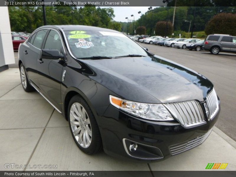 Tuxedo Black Metallic / Charcoal Black 2012 Lincoln MKS EcoBoost AWD