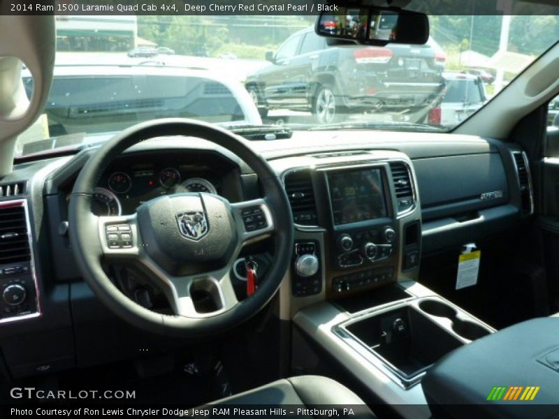 Deep Cherry Red Crystal Pearl / Black 2014 Ram 1500 Laramie Quad Cab 4x4