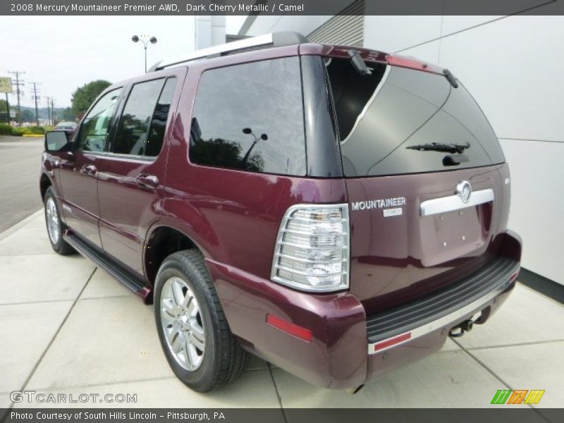 Dark Cherry Metallic / Camel 2008 Mercury Mountaineer Premier AWD