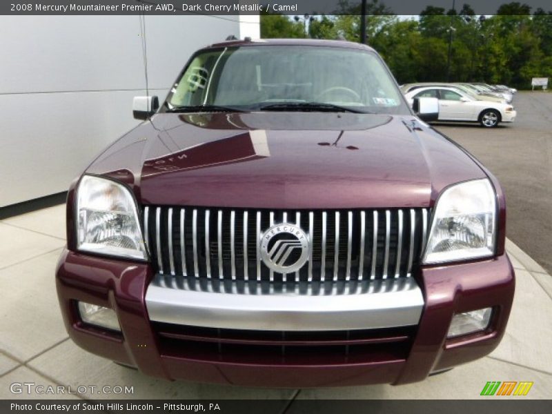 Dark Cherry Metallic / Camel 2008 Mercury Mountaineer Premier AWD