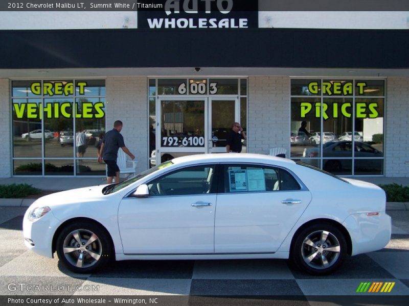 Summit White / Titanium 2012 Chevrolet Malibu LT