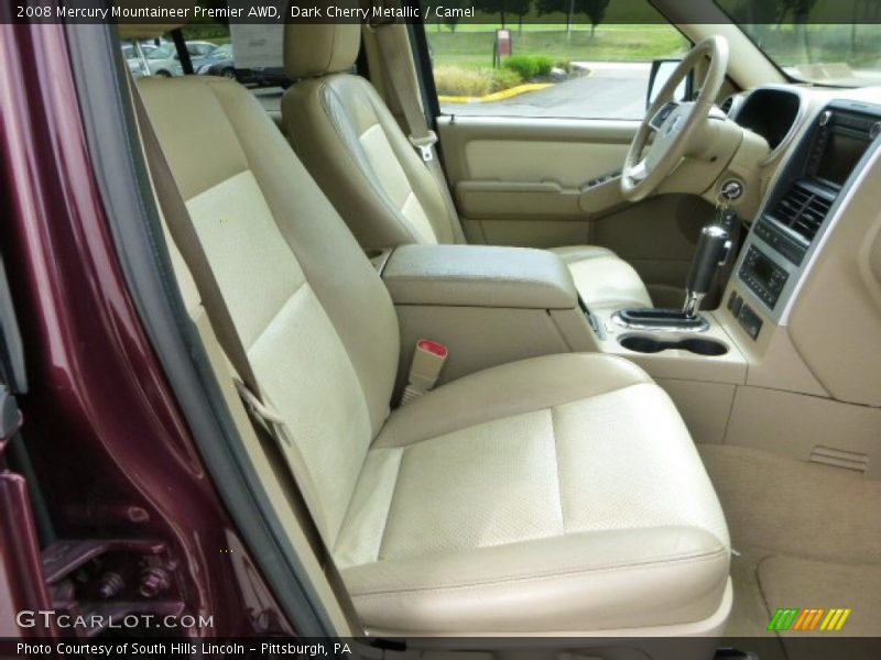 Dark Cherry Metallic / Camel 2008 Mercury Mountaineer Premier AWD
