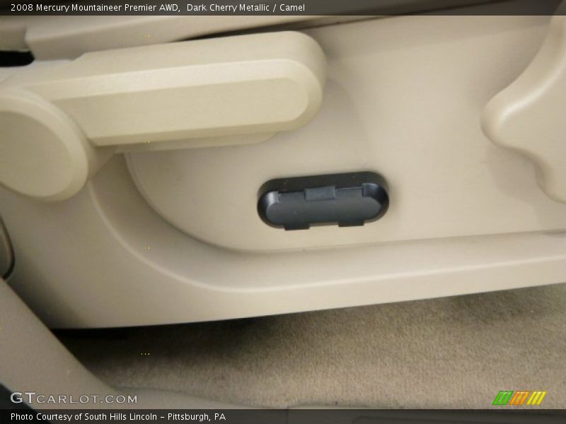 Dark Cherry Metallic / Camel 2008 Mercury Mountaineer Premier AWD