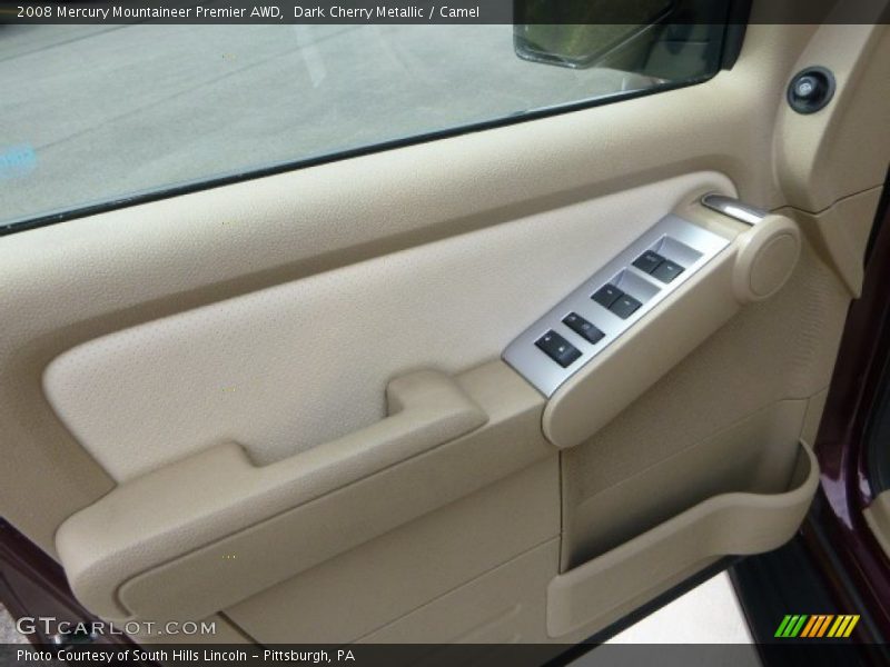 Dark Cherry Metallic / Camel 2008 Mercury Mountaineer Premier AWD