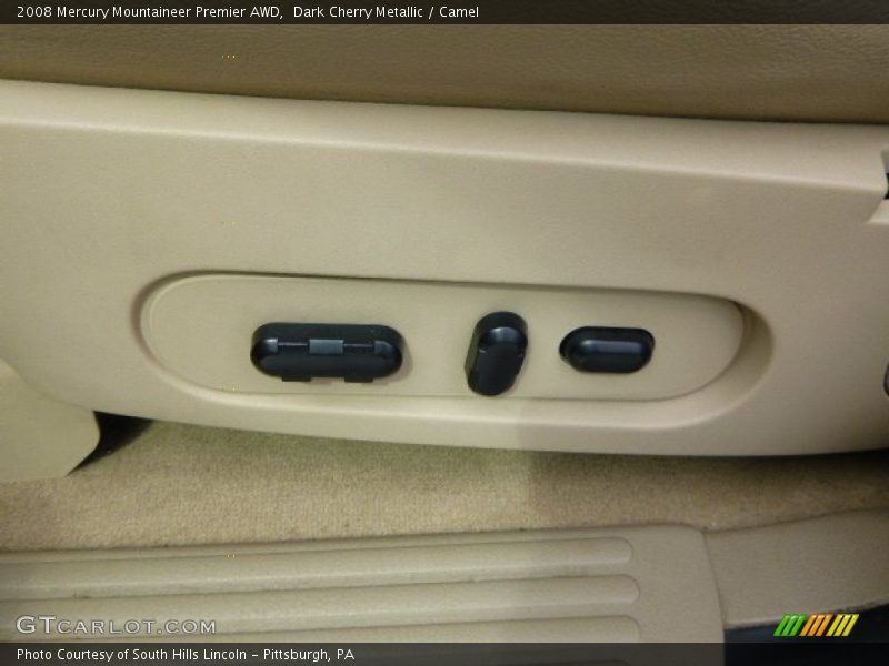 Dark Cherry Metallic / Camel 2008 Mercury Mountaineer Premier AWD