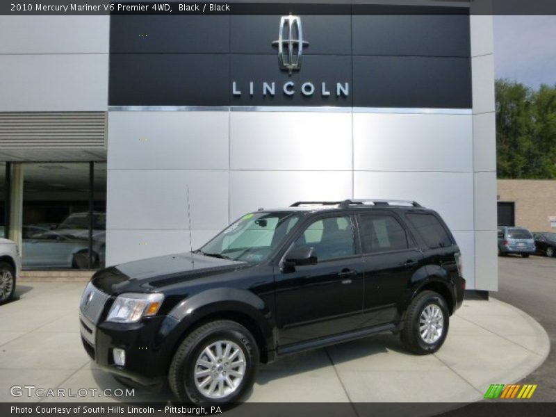 Black / Black 2010 Mercury Mariner V6 Premier 4WD