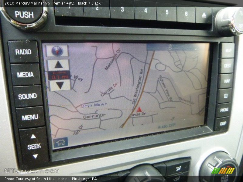 Navigation of 2010 Mariner V6 Premier 4WD