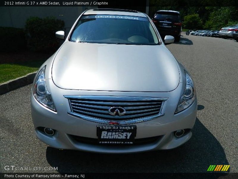 Liquid Platinum / Graphite 2012 Infiniti G 37 x AWD Sedan