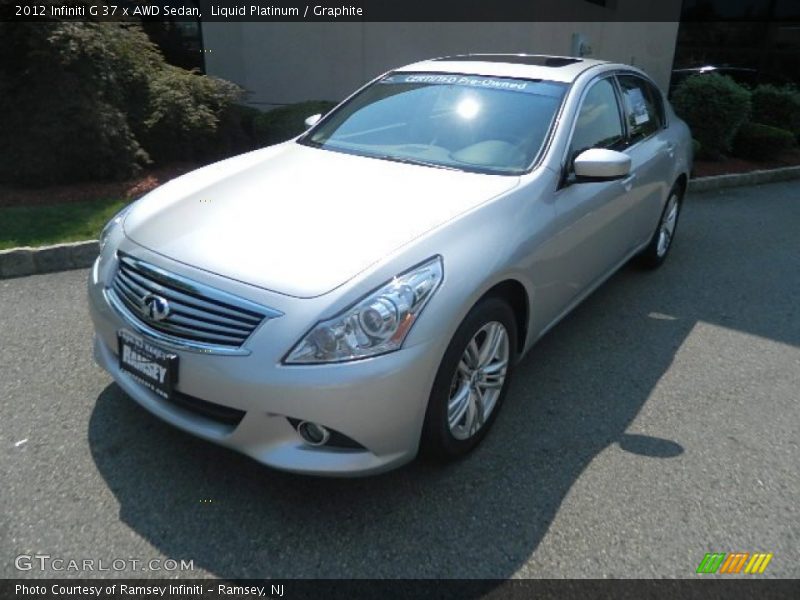 Liquid Platinum / Graphite 2012 Infiniti G 37 x AWD Sedan