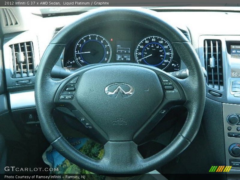 Liquid Platinum / Graphite 2012 Infiniti G 37 x AWD Sedan